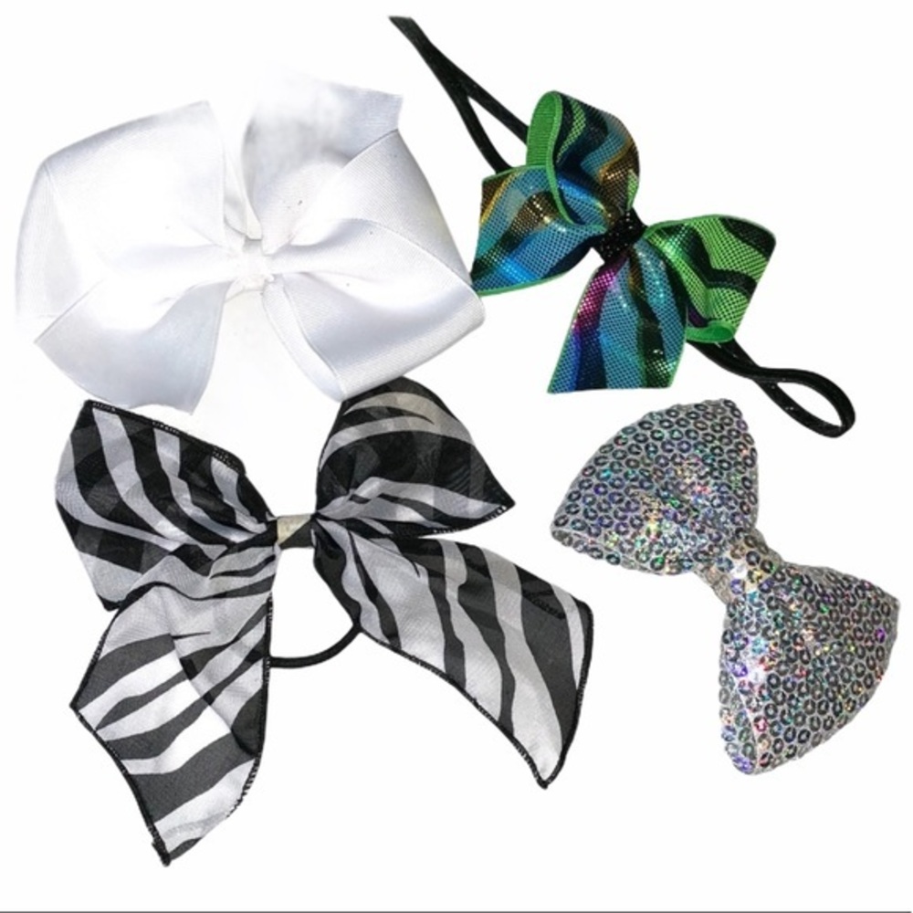 Girl’s headband & Bow Bundle of 4 cheer & dance